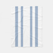 Knusse aangepaste fleece deken blauw & witte stree (Voorkant)