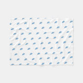 Knusse aangepaste fleece deken Blauwe Blad (Voorkant (Horizontaal))