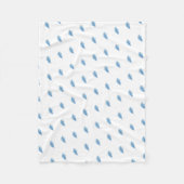 Knusse aangepaste fleece deken Blauwe Blad (Voorkant)