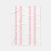 Knusse aangepaste fleece deken roze & witte streep (Voorkant)