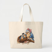 Knusse afstudeervogel canvas tas (Voorkant)
