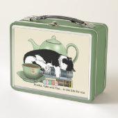 Knusse Boeken Kat Smoking Theekopje Schattig Groen (Voorkant)