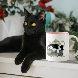 Knusse Boeken Kat Smoking Theekopje Schattig Groen Tweekleurige Koffiemok