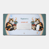 Knusse Calico Kat Productieve Dag Bureaumat (Keyboard & Muis)