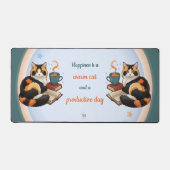 Knusse Calico Kat Productieve Dag Bureaumat (Voorkant)