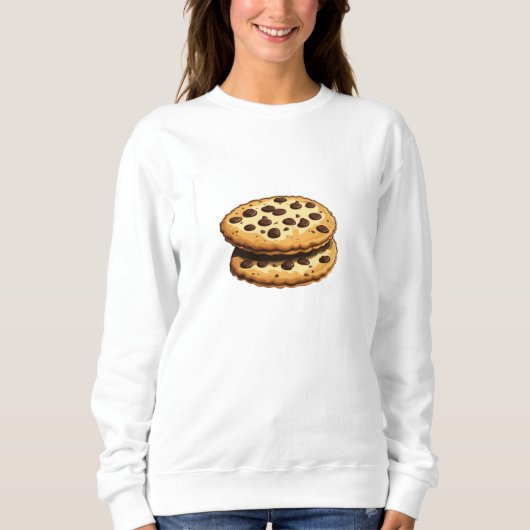Knusse Choco Chip Cookie Dames Sweatshirt (Voorkant)