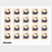 Knusse deken Mochi vierkante sticker (Vel)