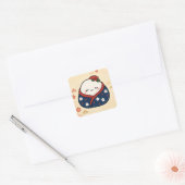 Knusse deken Mochi vierkante sticker (Envelop)