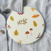 knusse herfstbladeren ronde button 6,0 cm (In situ)