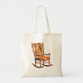 Knusse Illustratie van Schommelstoel in Waterverf Tote Bag
