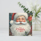 Knusse kerstgroeten bedankkaart (Staand voorkant)