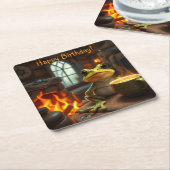 knusse kikker kartonnen onderzetters (Schuin)