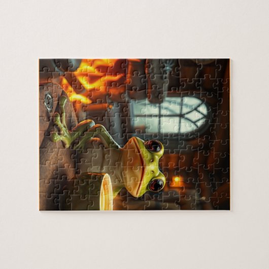 knusse kikker legpuzzel (Horizontaal)