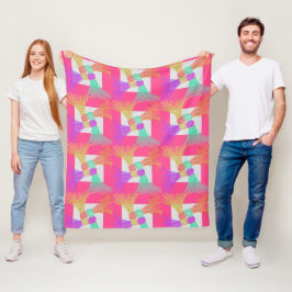 Knusse Kleurrijke Fleece Deken 127 cm x 152 cm