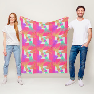 Knusse Kleurrijke Fleece Deken 127 cm x 152 cm