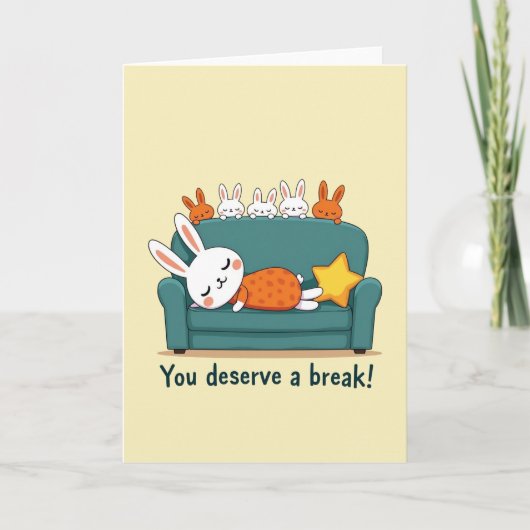 Knusse Moederdag Illustratiekaart Kaart (Voorkant)