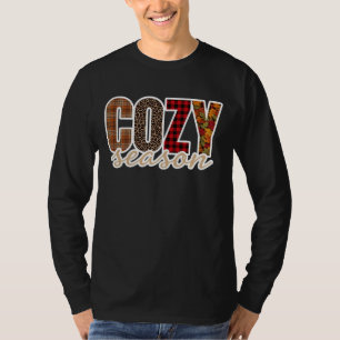 Knusse Seizoen Plaid Luipaard Herfst Sfeer T-shirt