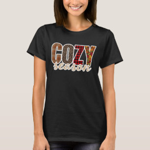 Knusse Seizoen Plaid Luipaard Herfst Sfeer T-shirt