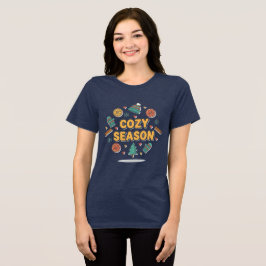 Knusse Seizoen Vakantie Elementen – Stijl B Tri-Blend Shirt