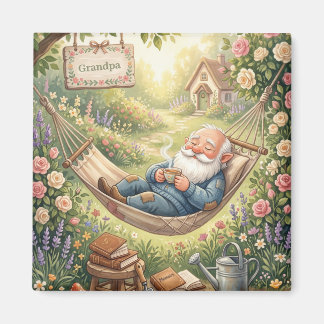 Knusse watercolorillustratie van een slapende kabo magneet