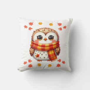 Knusze uil herfst ontwerp knuffel dier kussen