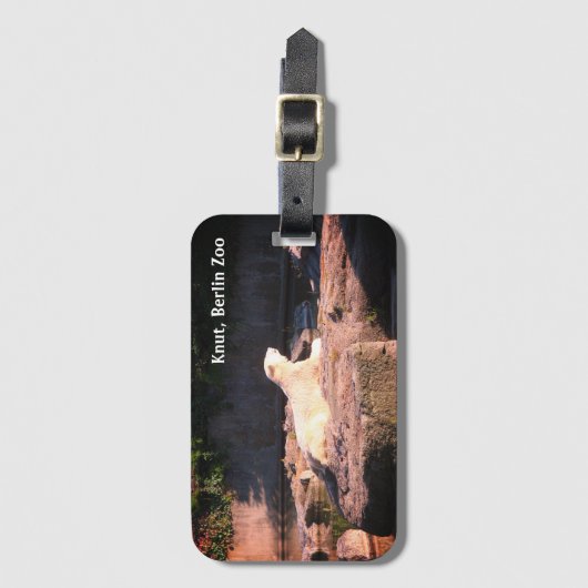 Knut het Polaire Beer van de Berlijnse Zoo Einstei Bagagelabel (Voorkant (verticaal))
