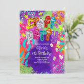Knutsel Feest Verjaardagsuitnodiging Kaart (Staand voorkant)