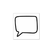 Knutsel spraakballon rubberstempel (Afrduk)