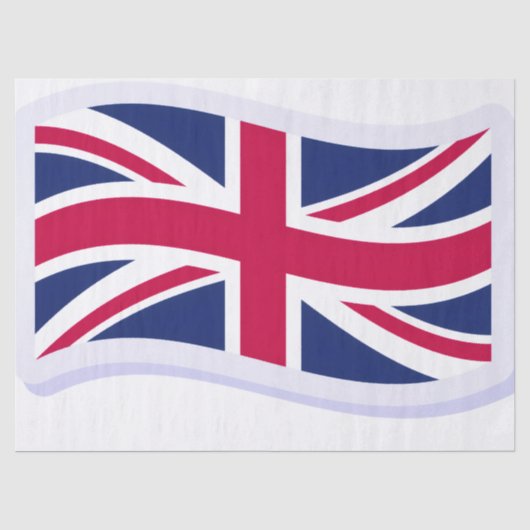 Knutselpapier met Union Jack Tissuepapier (Voorkant)