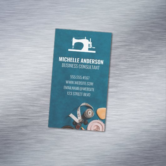 knutselruimte | naaimachine magnetisch visitekaartje (Voorbeeld)