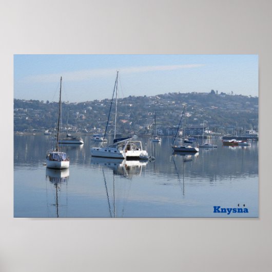 Knysna Boats Water Poster (Voorkant)
