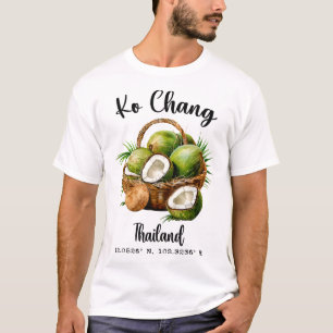 Ko Chang Kokosnoot Thailand Tropisch Eiland Gps Va T-shirt