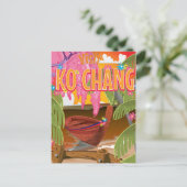 Ko Chang Thailand reisposter Briefkaart (Staand voorkant)