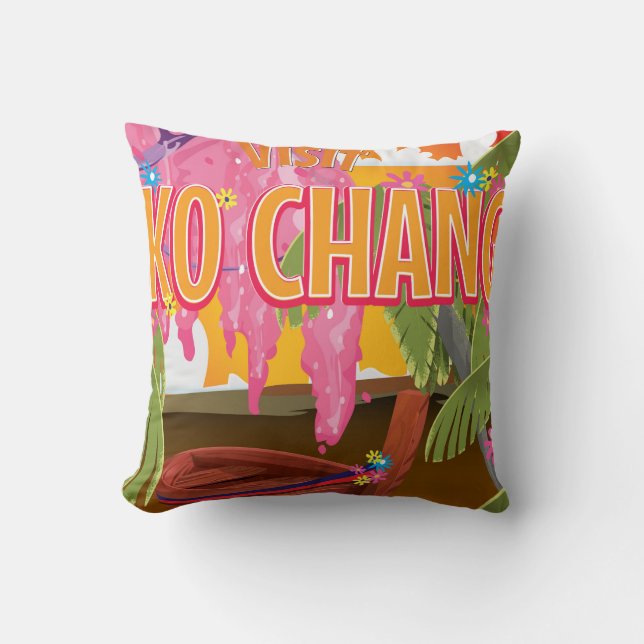 Ko Chang Thailand reisposter Kussen (Voorkant)