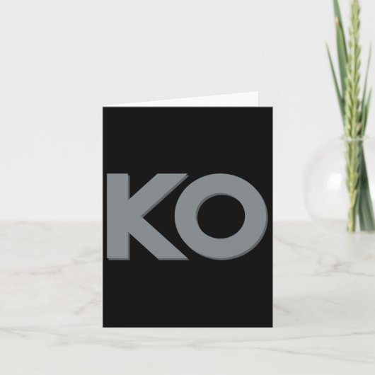 Ko Grappig Knock Out Boksen Wrestling Mannen Vrouw Kaart (Voorkant)