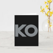 Ko Grappig Knock Out Boksen Wrestling Mannen Vrouw Kaart (Gele Bloem)