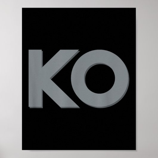 Ko Grappig Knock Out Boksen Wrestling Mannen Vrouw Poster (Voorkant)