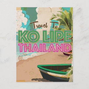 Ko Lipe Thailand Vintage vakantieposter Briefkaart