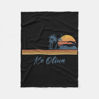 Ko Olina Beach Hawaii Family Matching Vacation Sum Fleece Deken