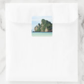 Ko Phi Phi-eiland in de Andamanzee, Krabi Vierkante Sticker (Tas)