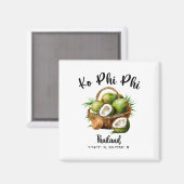 Ko Phi Phi Kokosnoot Thailand Tropisch Eiland Gp Magneet (Voorkant / Achterkant)