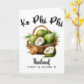 Ko Phi Phi Kokosnoot Thailand Tropisch Koh Eiland  Kaart (Gele Bloem)