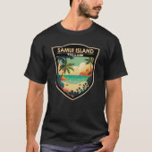 Ko Samui Island Thailand Travel Art Badge T-shirt (Voorkant)