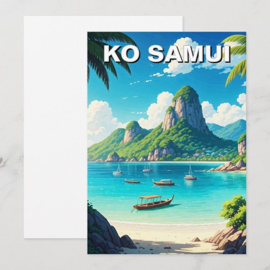 Ko Samui Thailand Feestdagenkaart (Voorkant / Achterkant)