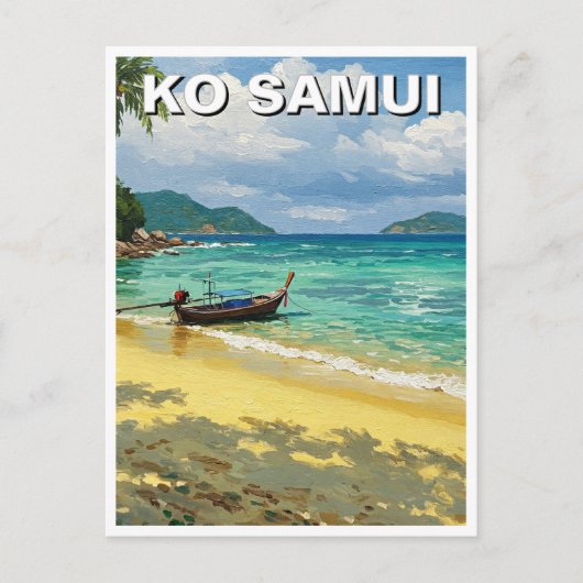 Ko Samui Thailand vissersboot Briefkaart (Voorkant)