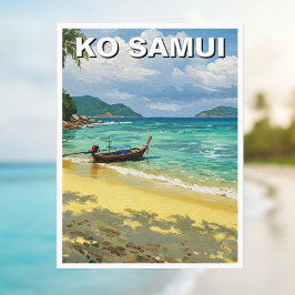 Ko Samui Thailand vissersboot Briefkaart