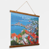 Ko Sichang, Thailand - Levendig Haven Uitzicht Hangend Wandkleed (Gebogen)