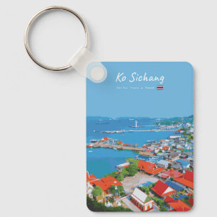 Ko Sichang, Thailand - Levendig Haven Uitzicht Kla Sleutelhanger