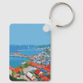 Ko Sichang, Thailand - Levendig Haven Uitzicht Kla Sleutelhanger (Achterkant)