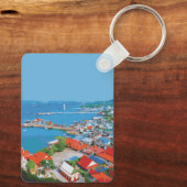 Ko Sichang, Thailand - Levendig Haven Uitzicht Kla Sleutelhanger (Achterkant)